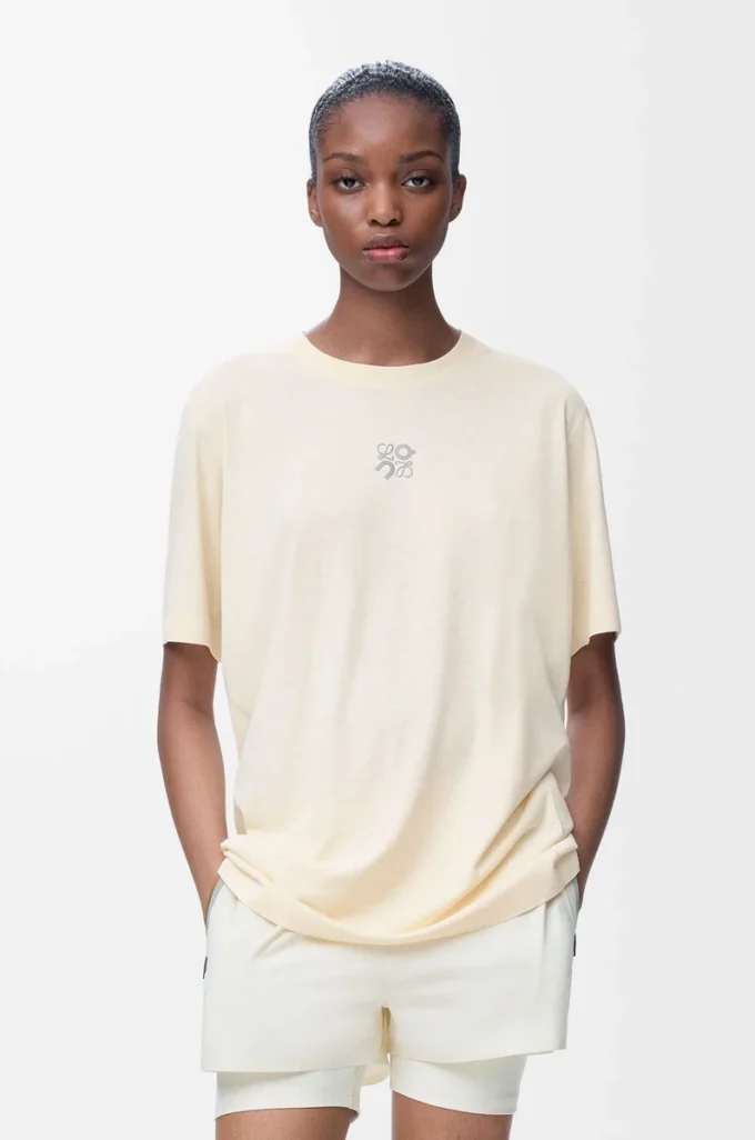 Active T-shirt in technical jersey Ivory Active T-shirt in technical jersey Ivory