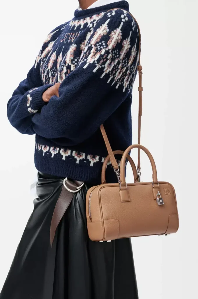 Amazona 23 bag in soft grained calfskin Mocha