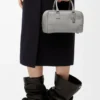 Amazona 23 bag in soft grained calfskin Pearl Grey