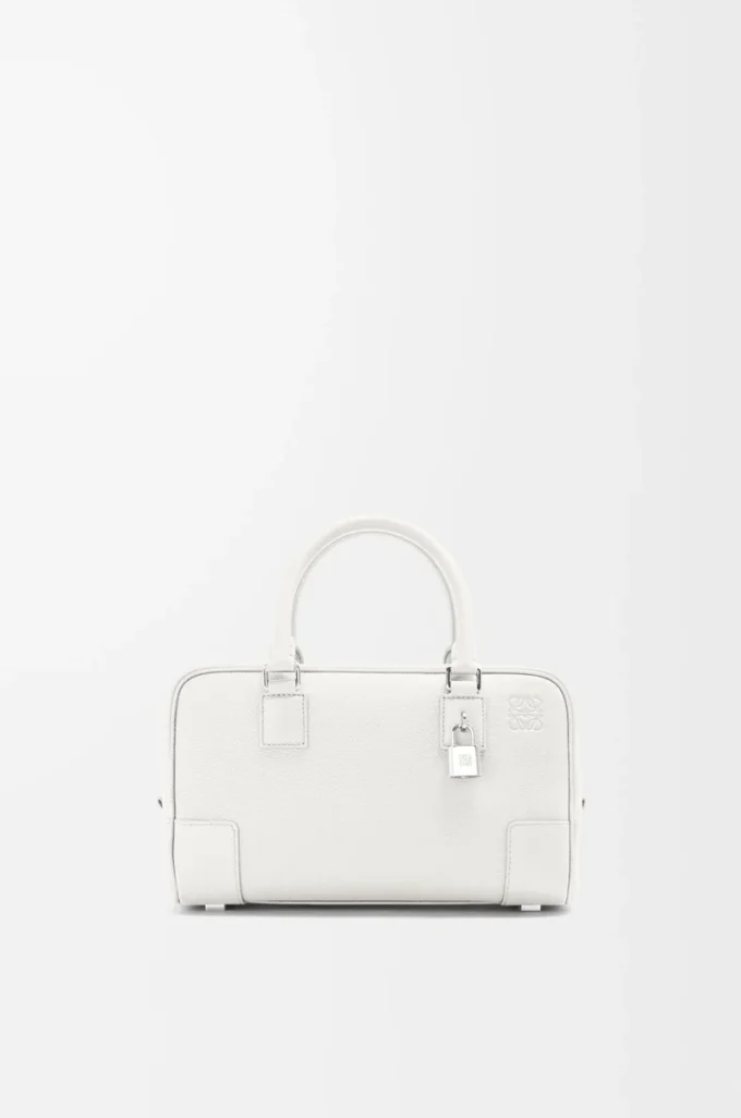 Amazona 23 bag in soft grained calfskin Soft White