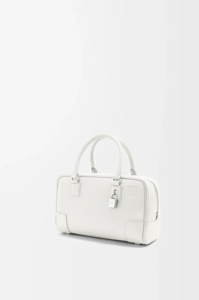Amazona 23 bag in soft grained calfskin Soft White