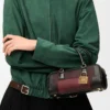 Amazona 23 cropped bag in nappa calfskin Black/Burgundy