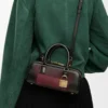Amazona 23 cropped bag in nappa calfskin Black/Burgundy
