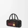 Amazona 23 cropped bag in nappa calfskin Black/Burgundy