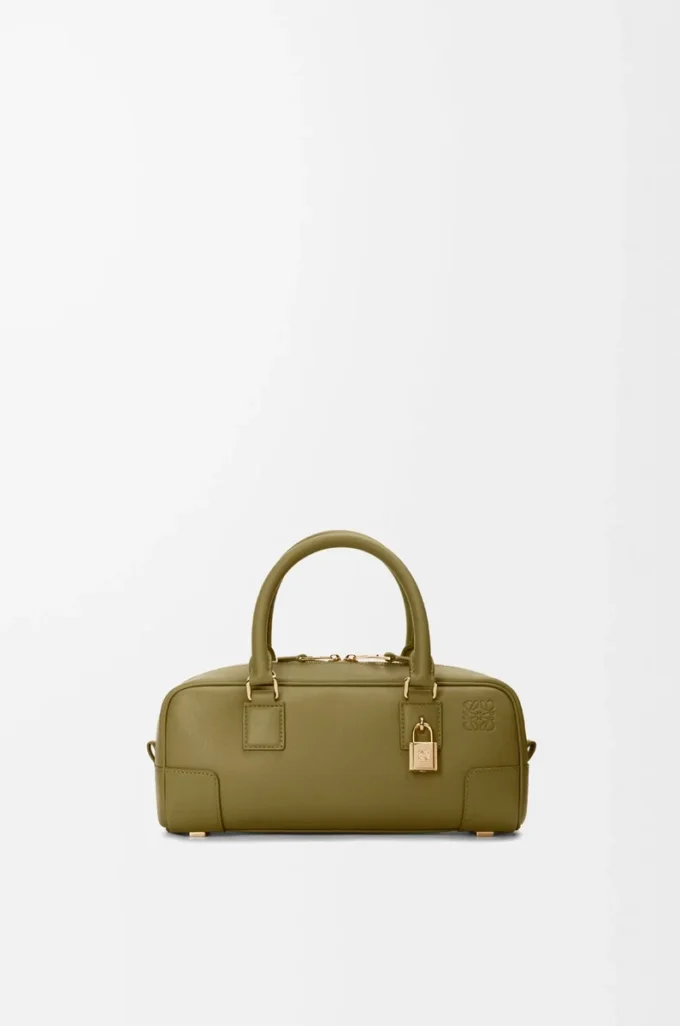 Amazona 23 cropped bag in nappa calfskin Olive