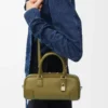 Amazona 23 cropped bag in nappa calfskin Olive
