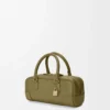 Amazona 23 cropped bag in nappa calfskin Olive