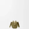 Amazona 23 cropped bag in nappa calfskin Olive