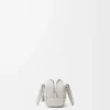 Amazona 23 cropped bag in nappa calfskin Pale Grey/Light Citrine