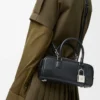 Amazona 23 cropped bag in shiny calfskin Black