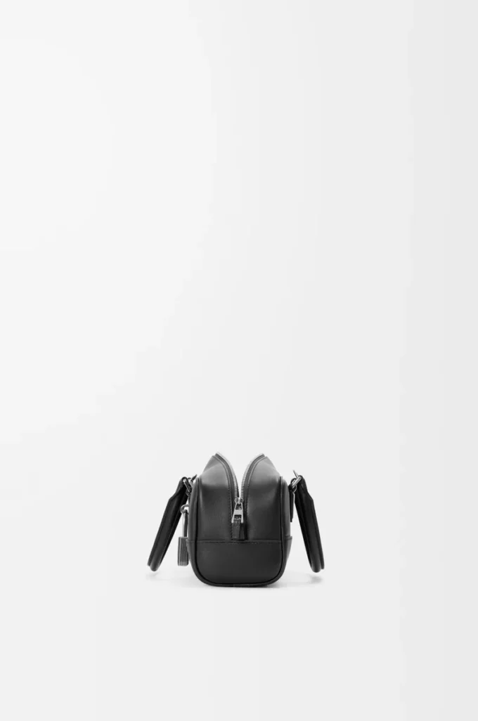 Amazona 23 cropped bag in shiny calfskin Black