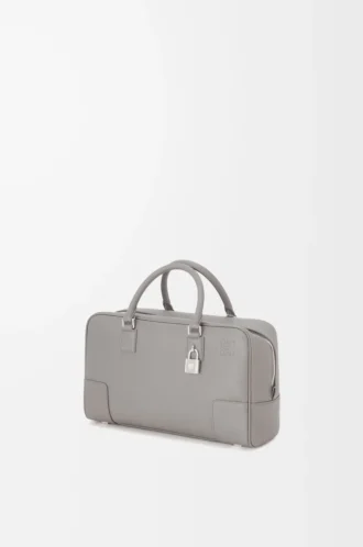 Amazona 28 bag in soft grained calfskin Pearl Grey