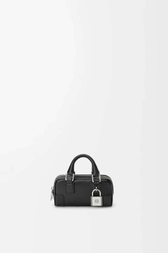 Amazona Nano in shiny calfskin Black