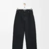 Anagram baggy jeans in denim Black