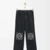 Anagram baggy jeans in denim Black