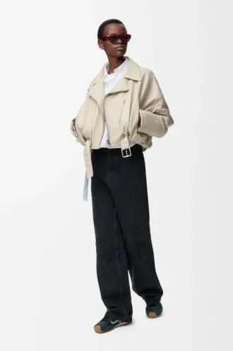 Anagram baggy jeans in denim Black