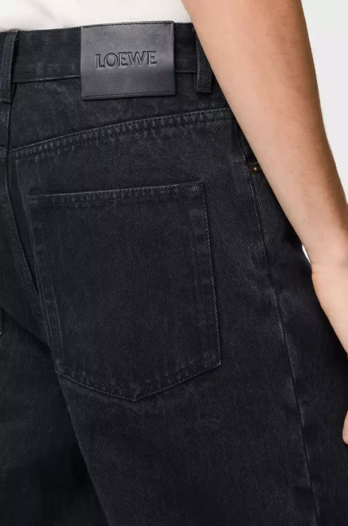 Anagram baggy jeans in denim Black