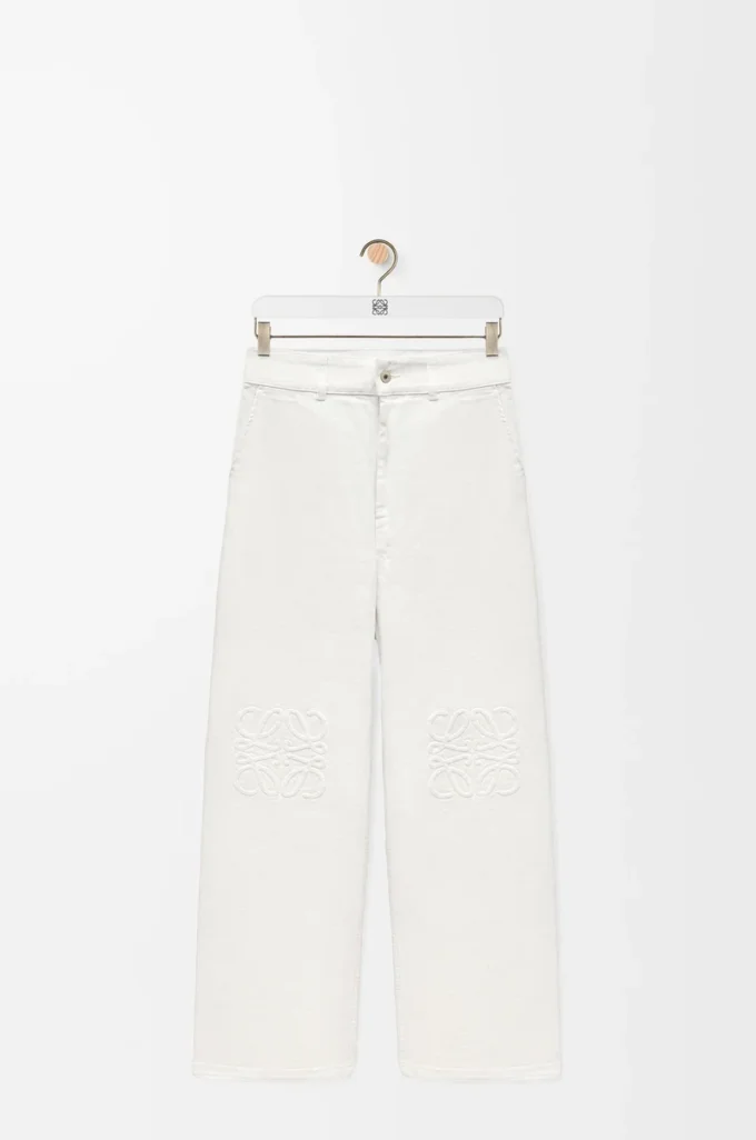 Anagram baggy jeans in denim White