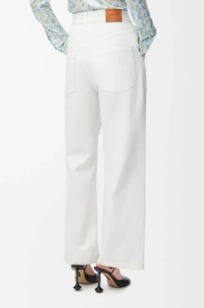 Anagram baggy jeans in denim White
