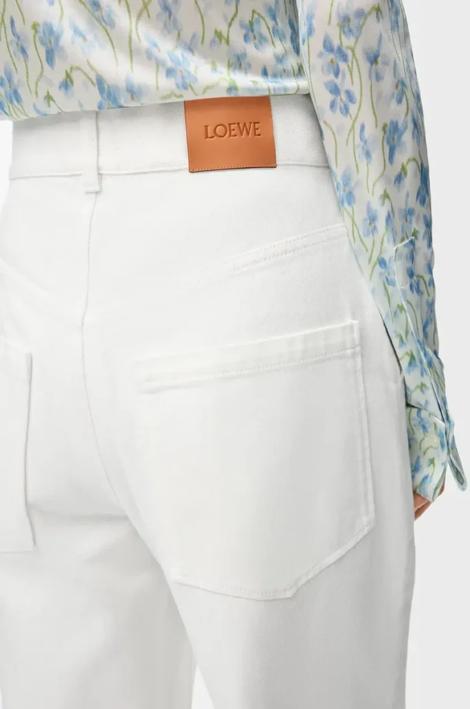 Anagram baggy jeans in denim White