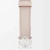 Anagram belt in pebble grain calfskin Light Ghost/Palladium