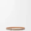 Anagram belt in pebble grain calfskin Sand/Gold