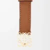 Anagram belt in pebble grain calfskin Tan/Gold