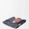 Anagram blanket in wool Navy Blue