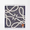 Anagram blanket in wool Navy Blue
