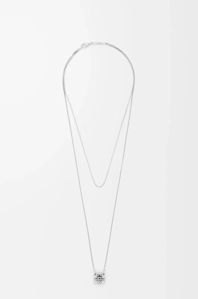 Anagram Bombé necklace in sterling silver Silver