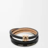 Anagram Bombé twist bracelet in calfskin Black
