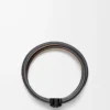 Anagram Bombé twist bracelet in calfskin Black