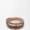 Anagram Bombé twist bracelet in calfskin Cocoa