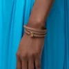 Anagram Bombé twist bracelet in calfskin Cocoa