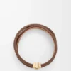 Anagram Bombé twist bracelet in calfskin Cocoa