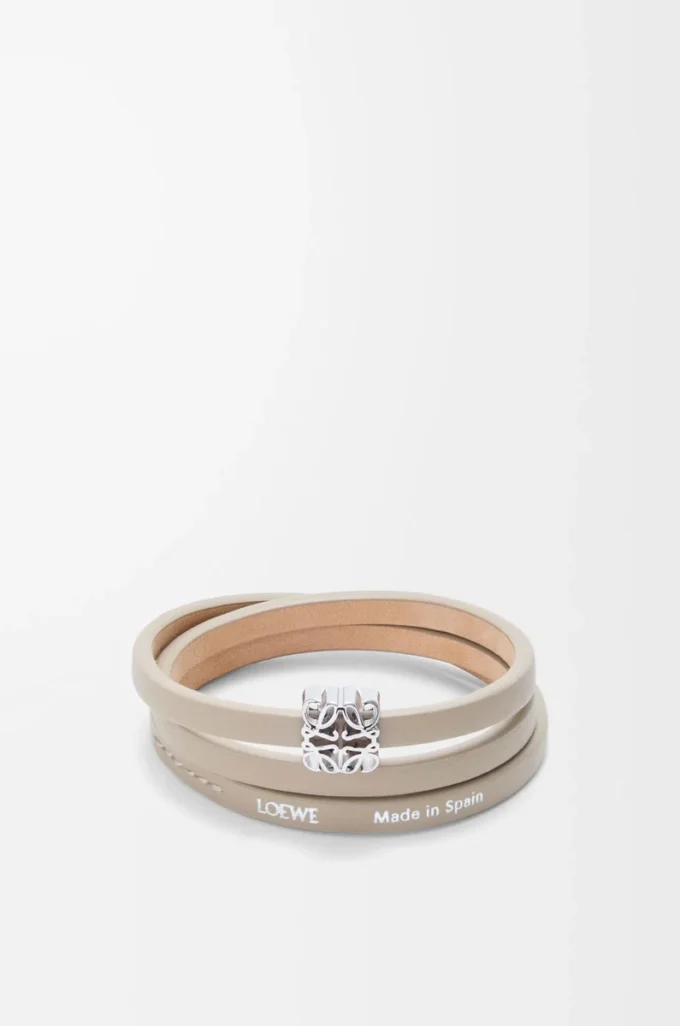 Anagram Bombé twist bracelet in calfskin Corda