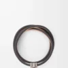 Anagram Bombé twist bracelet in calfskin Slate