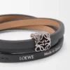 Anagram Bombé twist bracelet in calfskin Slate