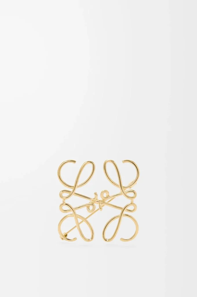 Anagram brooch in metal Gold