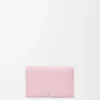 Anagram business cardholder in pebble grained calfskin Blossom