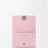 Anagram business cardholder in pebble grained calfskin Blossom