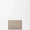 Anagram business cardholder in pebble grained calfskin Clay