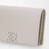 Anagram business cardholder in pebble grained calfskin Light Ghost