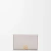 Anagram business cardholder in pebble grained calfskin Light Ghost Grey