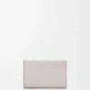 Anagram business cardholder in pebble grained calfskin Light Ghost Grey