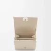Anagram compact flap wallet in pebble grained calfskin Light Ghost