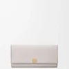 Anagram continental wallet in pebble grained calfskin Light Ghost Grey