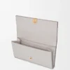 Anagram continental wallet in pebble grained calfskin Light Ghost Grey