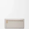 Anagram continental wallet in pebble grained calfskin Light Ghost Grey
