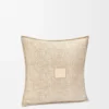 Anagram cushion in wool and cashmere Beige